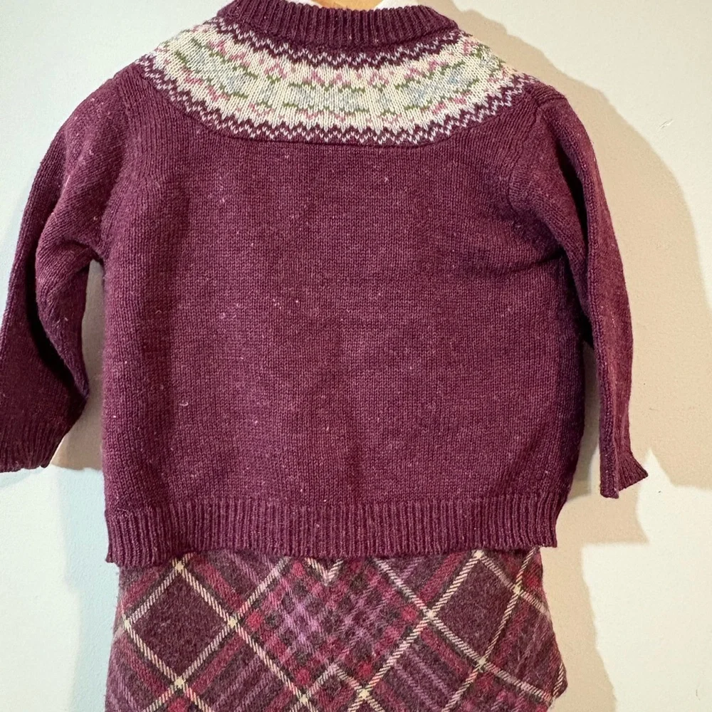Old Navy Vintage Girls 3‎ PC dress turtleneck and sweater 12 to 18 month purple